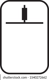 Simple icon vector, with computer mouse shape
