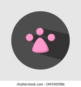Simple icon vector of Dog Footprint