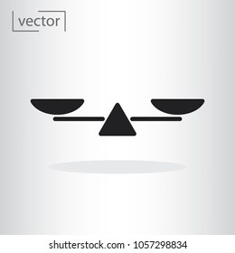 simple icon vector - flat design, illustration of scales icon