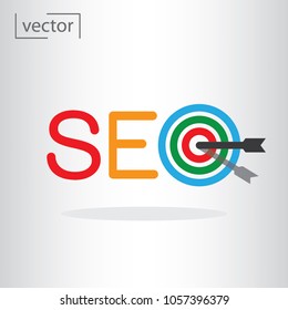 Simple Icon Vector - Flat Design, Illustration Of Seo Logo, Icon