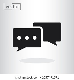 simple icon vector - flat design, illustration of Speech bubbles icon