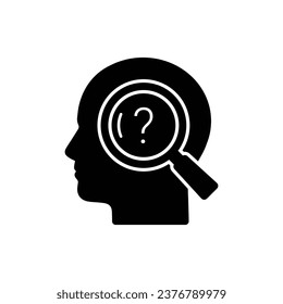 simple icon vector - flat design, illustration of human psychology research icon