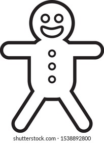 simple icon vector with gingerbread shape