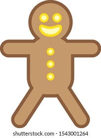 simple icon vector with gingerbread shape