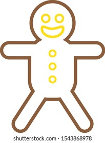 simple icon vector with gingerbread shape