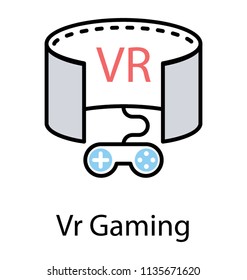 
Simple icon vector image of virtual reality gamer 
