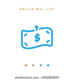 A simple icon of a vector line related to the dollar currency. Contains Icons like Profit, Cash back, Gain, Loose and more. Editable Strokes