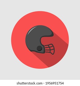Simple icon vector of rugby helmet