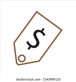 Simple icon vector, with sale tag form