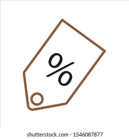 Simple icon vector, with sale tag form