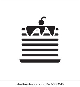 Simple icon vector shaped like pancakes with honey
