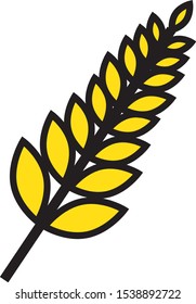 simple icon vector, with a spike shape of cereal