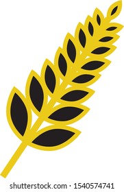 simple icon vector, with a spike shape of cereal