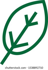 simple icon vector with tree leaf shape