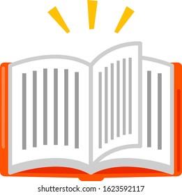 Simple icon of a vertical writing book