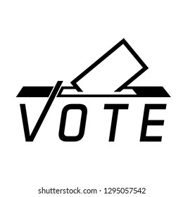 simple icon vote, isolated on white
