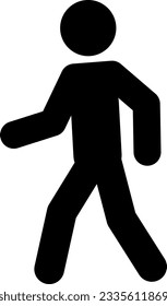 Simple icon of a walking person