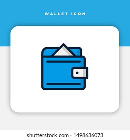 Simple icon of Wallet Related Vector Line. EPS 10