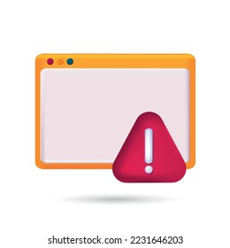 Simple icon of Warnings Related Vector 3d Icons. Contains such Icons as Alert, Exclamation Mark, Warning Sign and more.