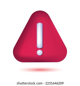 Simple icon of Warnings Related Vector 3d Icons. Contains such Icons as Alert, Exclamation Mark, Warning Sign and more.