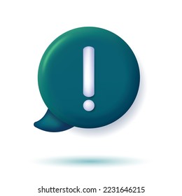Simple icon of Warnings Related Vector 3d Icons. Contains such Icons as Alert, Exclamation Mark, Warning Sign and more.