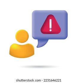 Icono simple de Iconos 3d del vector relacionado de advertencias. Contiene iconos como Alerta, Marca de exclamación, Signo de advertencia y más.