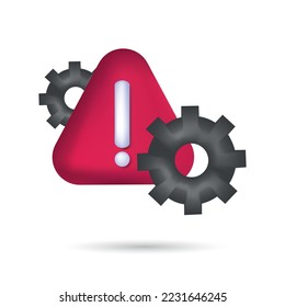 Simple icon of Warnings Related Vector 3d Icons. Contains such Icons as Alert, Exclamation Mark, Warning Sign and more.