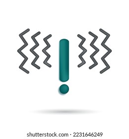 Simple icon of Warnings Related Vector 3d Icons. Contains such Icons as Alert, Exclamation Mark, Warning Sign and more.