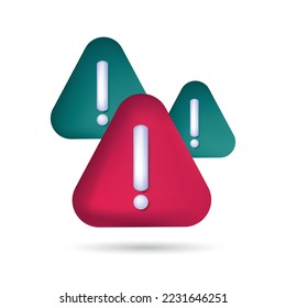 Simple icon of Warnings Related Vector 3d Icons. Contains such Icons as Alert, Exclamation Mark, Warning Sign and more.
