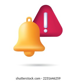 Simple icon of Warnings Related Vector 3d Icons. Contains such Icons as Alert, Exclamation Mark, Warning Sign and more.