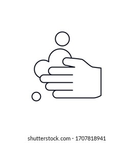 Simple icon of washing hands vector