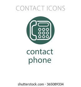 Simple Icon for Website Flowcharts: contact phone