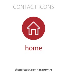 Simple Icon for Website Flowcharts: home