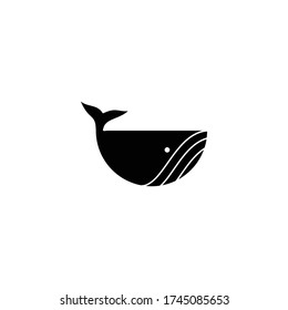 simple icon whale logo vector