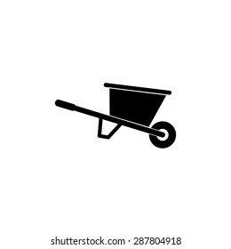 Simple icon wheelbarrow.