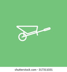 Simple icon wheelbarrow