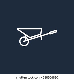 Simple icon wheelbarrow
