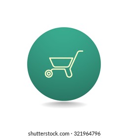 Simple icon wheelbarrow