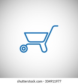 Simple icon wheelbarrow