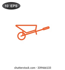 Simple icon wheelbarrow