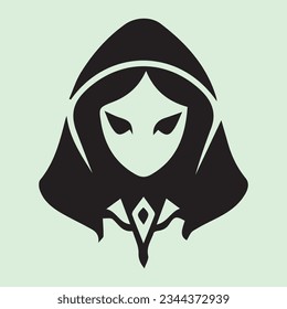Un icono simple de una máscara de bruja 