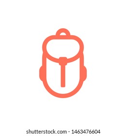 Simple Iconic Backpacker Logo Design. 