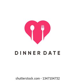 Simple and iconic Dinner Date Logo Design