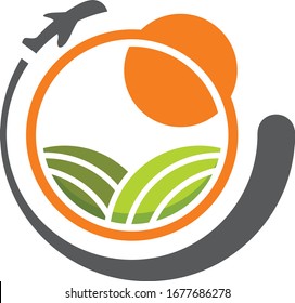 simple iconic farm themed logo 