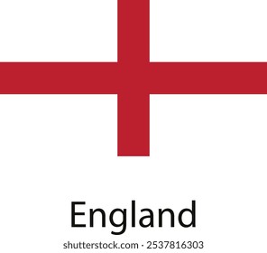 A simple and iconic image of the flag of England featuring a red cross on a white background.