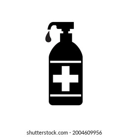 simple and iconic medical soap bottle vector