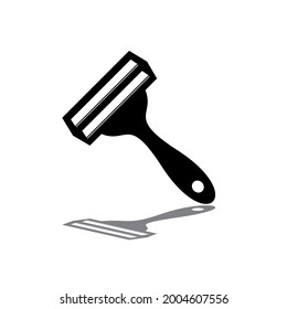 simple and iconic mustache and beard trimmer vector