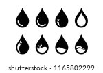 Simple iconic shapes of oil petroleum droplets that are processed for fuel and energy sources