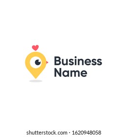 A simple iconic yet playful and cute logo design combining a Pin Location with a Chicken. 