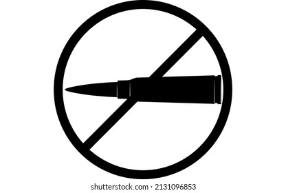 Iconos simples contra la guerra, balas